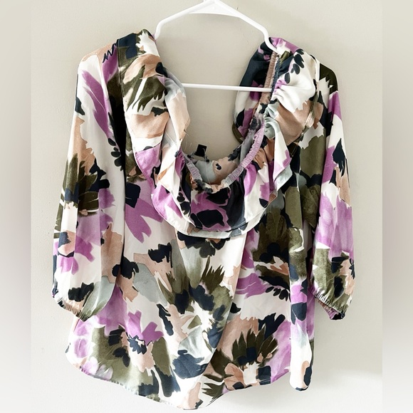 NWOT J CREW Mercantile Floral Off Shoulder Top Size XL - Picture 6 of 7